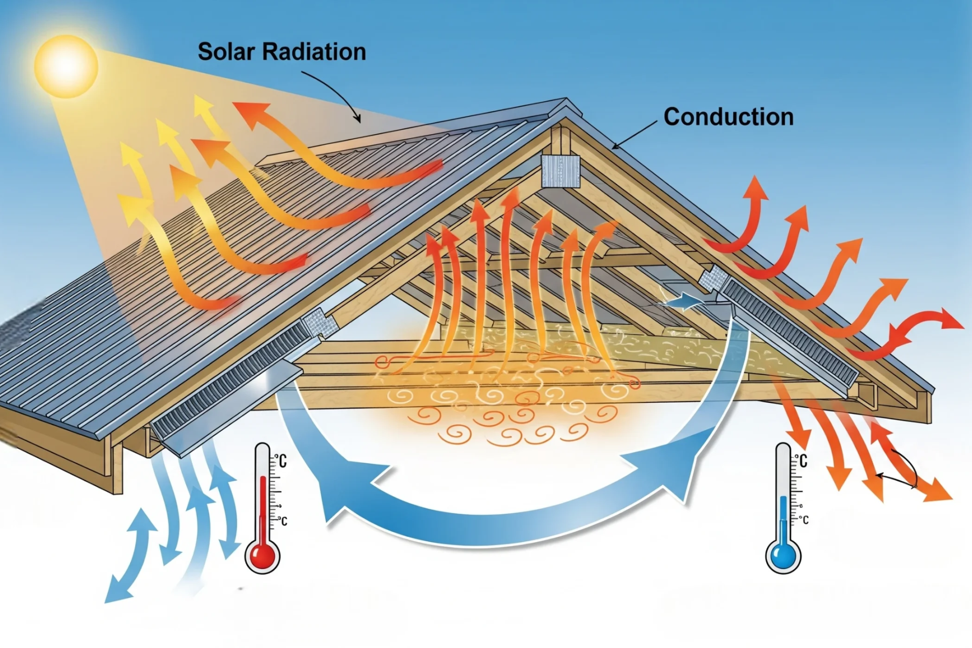 Roof heat reduction