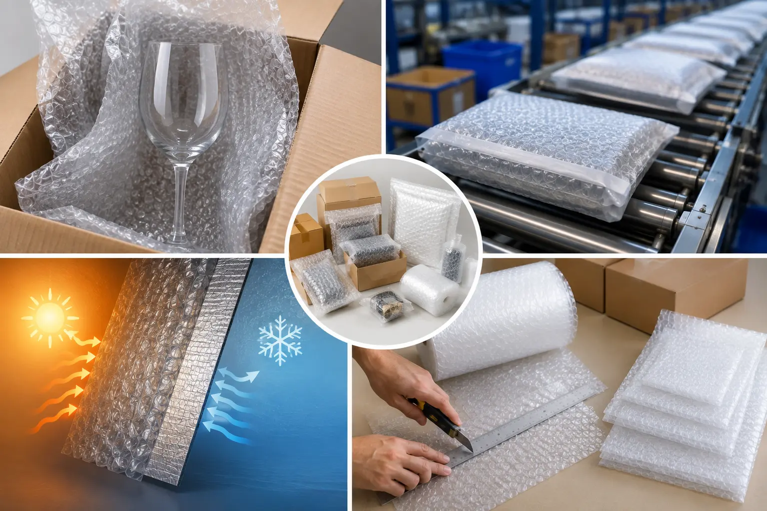 Thermal insulation bubble wrap